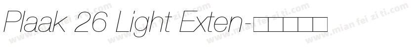 Plaak 26 Light Exten字体转换